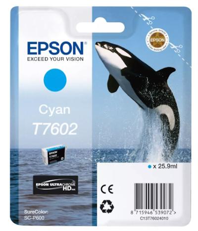 EPSON T7602 atrament azúrová 25,9ml