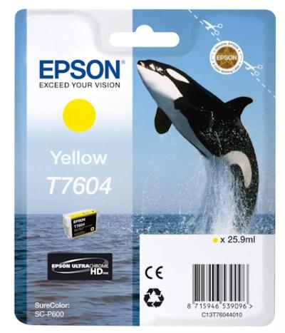 EPSON T7604 atrament žltá 25,9ml