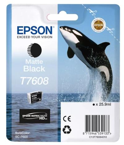 EPSON T7608 atrament matná čierna 25,9ml