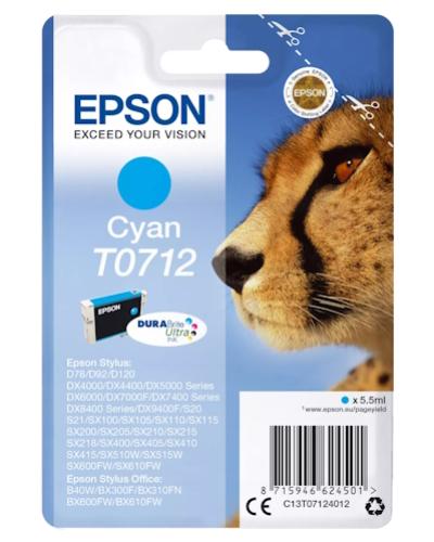 EPSON T0712 atrament azúrová 5,5ml